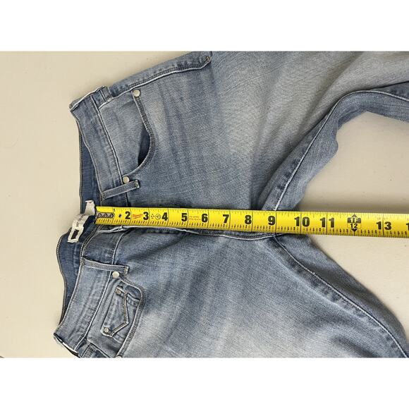 Levis 505 27x32 Straight Leg 90s Y2K Rodeo Western Cowgirl Blue Fade Festival - Picture 12 of 16